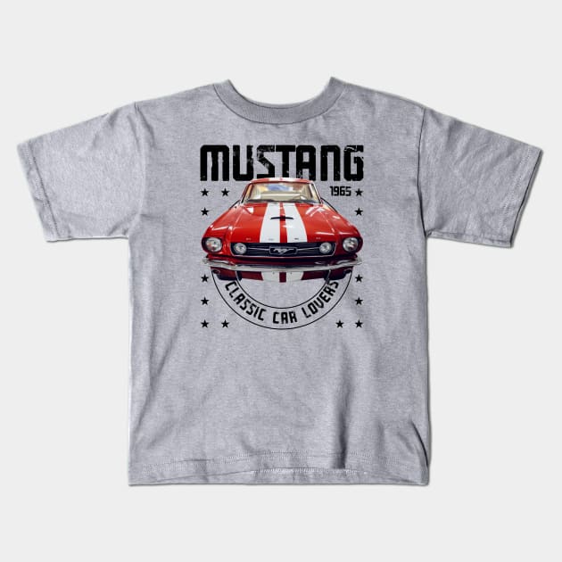 Classic Car Mustang 1965 Kids T-Shirt by cecatto1994